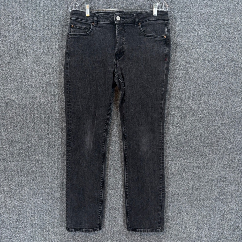 Warp+Weft Jeans Mens 33x28 Black Slim Fit Shadow Stretch Denim Casual Bottoms